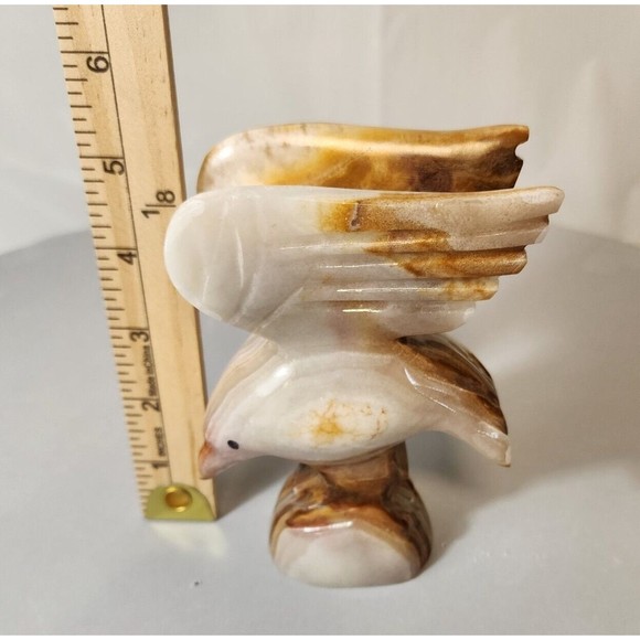 Home Decor Animal Figure Eagle Desk Mantel Marble handmade Onyx Animal display - Picture 6 of 10